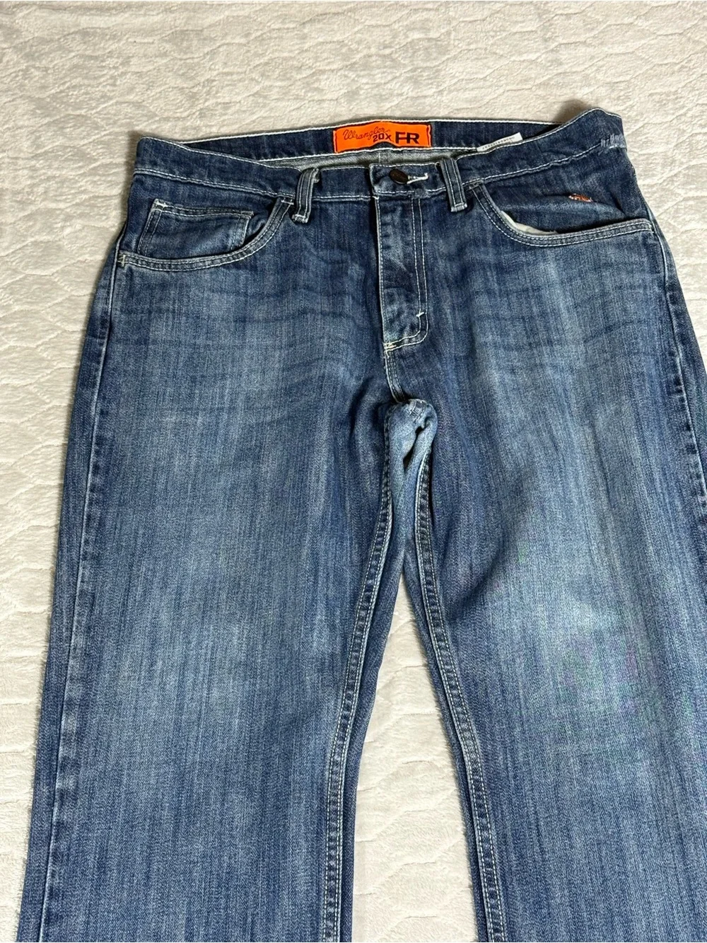 Wrangler 20X FR Flame Resistant Boot Cut Work Jeans Men’s 32x32 Blue